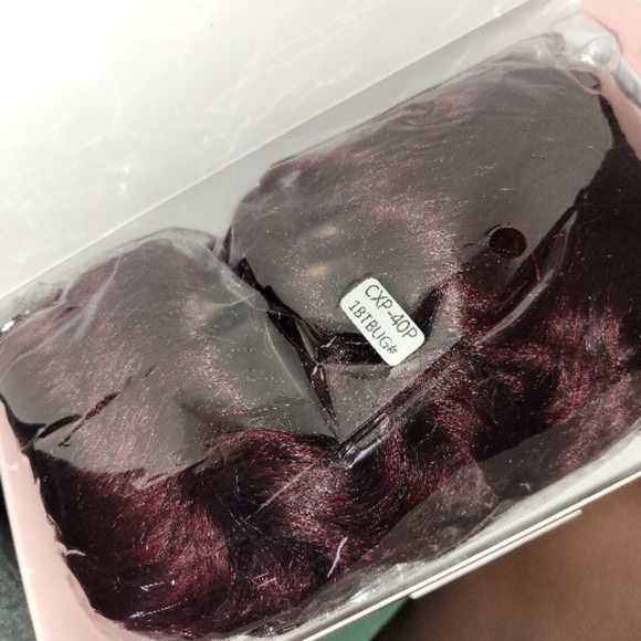 Curly‎ Ponytail Extension Burgundy Curly Clip in Hair Extensions 18 Inch - Picture 2 of 5